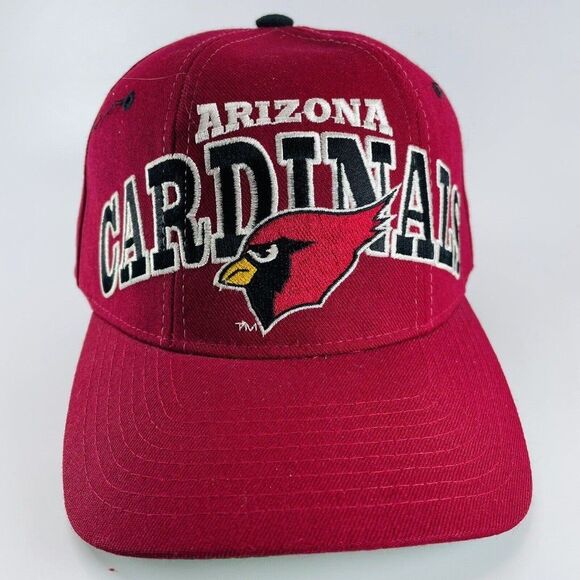 VTG 90's Starter NFL Arizona Cardinals Tri-Power Snapback Cap Hat Red Wool Logo - Picture 2 of 12